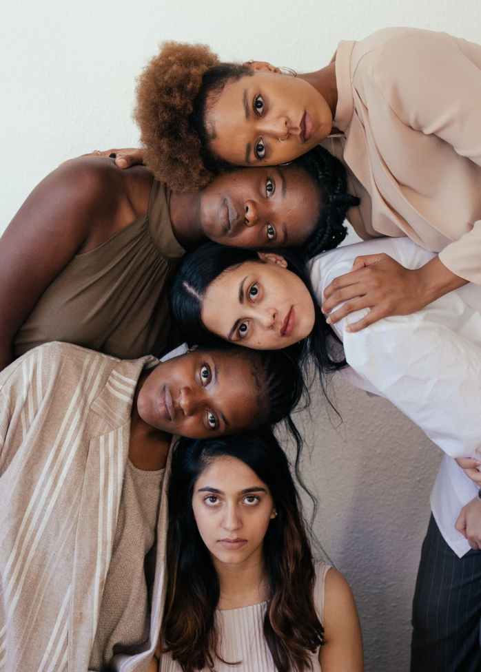 photo of women looking serious